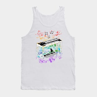 Jazz Organ Rainbow Colours Organist Musician Tank Top